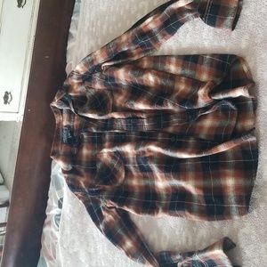 American Rag Plaid black flannel
